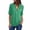 Green Shirts, variant on CAIVO Women Ladies Button Loose Shirt Chiffon Zipper V-Neck Long Sleeve Plus Size Tops Summer Blouse Versatile Solid Color Back To School Dailywear