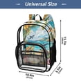 thumbnail image 4 of Iauyy Clear Backpack Heavy Duty PVC Transparent Backpack for College Workplace, Beach Turtle, 4 of 8
