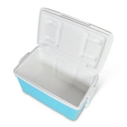 Igloo 48 QT Laguna Hard Sided Ice Chest Cooler, Aqua Blue and White