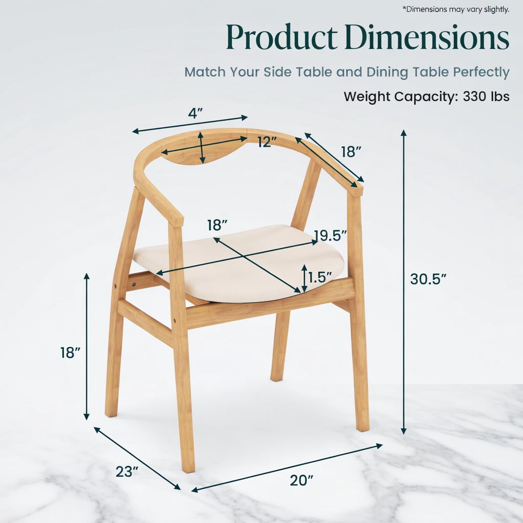 Kadyn Accent Chair, Club Chairs, Wingback Chairs,Reading Lounge Chair,Bamboo Accent Chair with Armrest and Curved Backrest-Natural