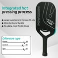 thumbnail image 5 of POWKIDDY Carbon Fiber Pickleball Paddle with Aero Throat, Thermoformed Pickle Ball Racket for Power & Control, 14mm Polypropylene Honeycomb Core, Textured Carbon Grit Surface, 5 of 8