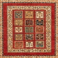 thumbnail image 1 of Ahgly Company Indoor Square Abstract Red Abstract Area Rugs, 4' Square, 1 of 6