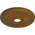 thumbnail image 3 of Ekena Millwork 18"OD x 3 3/4"ID x 1 1/2"P Bailey Ceiling Medallion (Fits Canopies up to 5 3/4"), Hand-Painted Smokey Topaz Crackle, 3 of 6