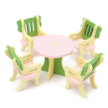 Miniature Dollhouse Bedroom Sets Wooden Dollhouse Furniture Set Miniature Bathroom/ Guest Room/ Bedroom/ Kitchen House Furniture Dollhouse Decoration Accessories Pretend Play Kids Children Toy Gift ()