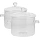 thumbnail image 1 of 2 ollas de vidrio para sopa con tapa, olla de vidrio transparente con asas, olla para cocinar fideos, 1 of 5