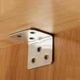 thumbnail image 6 of TIERPOP 20Pcs Heavy Duty Metal Corner Brace, L Shape Stainless Steel Bracket for Shelves Silver Color Furniture Hardware, 6 of 12