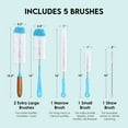 thumbnail image 3 of Chainplus Bottle Brush Cleaner Pack - Set of 5 Long, Cleaning Brushes for Baby Bottles, Water Bottles, Straws, Tumblers, Wine Decanters and Flask - Kitchen Supplies, 3 of 8