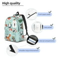 thumbnail image 4 of Naloa Christmas Winter Animals Canvas Backpack for Men Women Rucksack Casual Travel Daypack College Tote Satchel Bookbag for Teens-Medium, 4 of 7