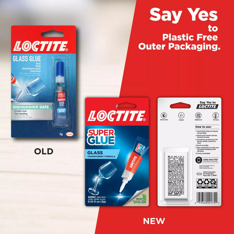 Loctite Super Glue Glass Bond 3g Tube Crystal Tinted Clear Opaque