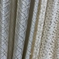thumbnail image 4 of Luxury Cream Color Embossed High-precision Four-leaf Flower Lace Princess Tulle Window Curtains for Living Dining Room Bedroom, 4 of 5