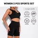thumbnail image 2 of TFixol Conjunto deportivo para mujer Tops cortos acanalados Almohadilla extraíble Cintura alta, 2 of 8