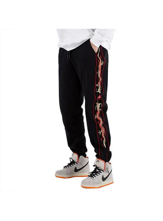 YUHAOTIN Joggers for Men Slim Fit Tall Men's Color Matching Tie Rope  Fitness Slim Trousers Fashion Casual Pants,Size M