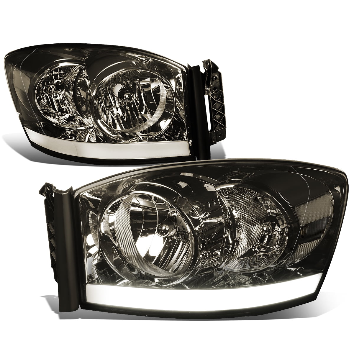 For 2006 to 2009 Dodge Ram 1500 2500 LED DRL Light Bar Headlights