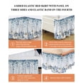 thumbnail image 6 of Blue White Bed Skirt King Size 16 Inch Drop, Fall Pumpkin Eucalyptus Leaves Ombre Thanksgiving Wrap Around Dust Ruffle Bedskirts, Wrinkle & Fade Resistant Easy Fit Bedskirt with Adjustable Elastic, 6 of 8