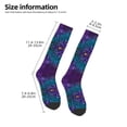 thumbnail image 2 of Naloa Purple and Green Glitter Thigh High Socks Extra Long Stretchy Sock Women Over Knee High Opaque Stocking Daily Wear, 2 of 6