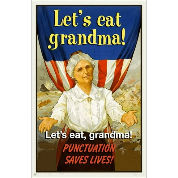 Let's Eat Grandma - Vintage War Ad Mini Poster 11" x 17"