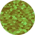 thumbnail image 1 of Ahgly Company Machine Washable Indoor Round Transitional Dark Yellow Green Area Rugs, 4' Round, 1 of 7