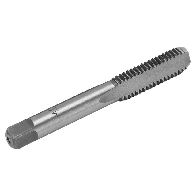 2Pcs Set Metric Machine Tap High Speed Steel 3 Straight Flutes Screw Thread Tapping Tool Through Hole Metric Machine Taps Standard Thread Hand Thread Tap For Thick Steel Aluminum W