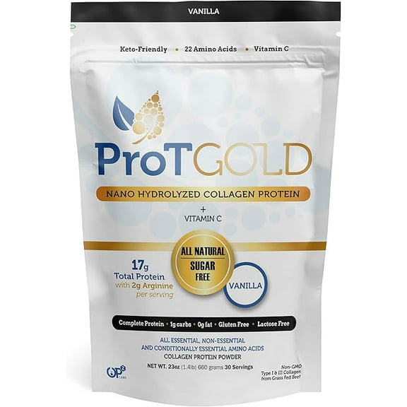 Collagen Protein Powder, 17g Protein Nano-Hydrolyzed Grass Fed Collagen