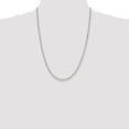 thumbnail image 2 of Diamond2Deal 925 Sterling Silver 4 mm Diamond-cut Rolo Chain Necklace for Women 24", 2 of 5