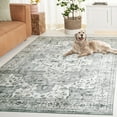 thumbnail image 5 of SAFAVIEH Arizona Gorica Distressed Polyester Machine Washable Area Rug, Light Gray/Beige, 5' x 8', 5 of 13