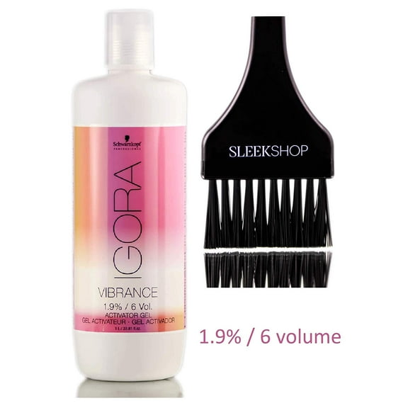 Schwarzkopf IGORA VIBRANCE 1.9% / 6 Volume ACTIVATOR GEL w/ BRUSH Developer - 33.8 oz / 1 LITER