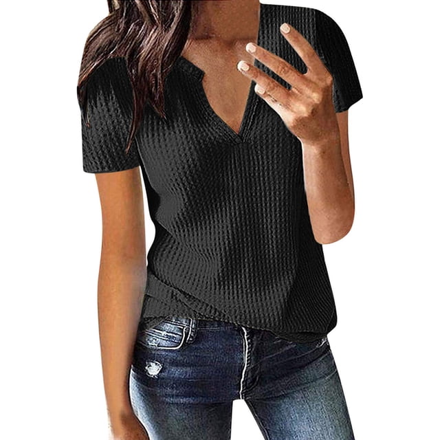 Blouse pour Femmes Chemise à Manches Courtes Décontractée et Élégante