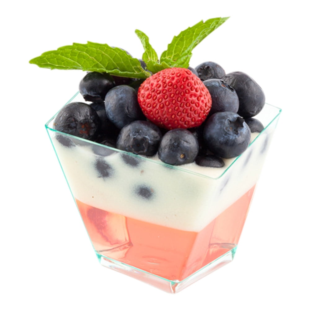 Disposable Plastic Dessert Dish, Fruit Dish, Snack Dish Premium