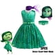 thumbnail image 3 of Disfraz de la película de Disney para niña, traje de fiesta de Halloween, color verde, para Cosplay, 3 of 5