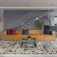 thumbnail image 2 of Sectional Sofa Set, Faux Vegan Leather, Tan, Modern Contemporary Urban Design, Living Lounge Room Hotel Lobby Hospitality, 2 of 10