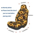 thumbnail image 3 of Wukai Brown Blue Plaid Sunflower Full Set Car Seat Covers with Soft Padding Universal Auto Front Seats Protector and Cushion Mat, 3 of 5