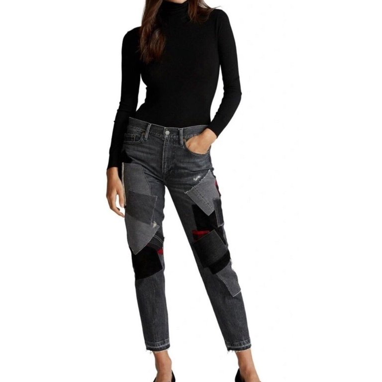 Polo Ralph Lauren BLACK Women's Avery Boyfriend Jeans, 27