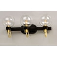 thumbnail image 2 of Maxim 30513CLBZSBR 23 in. Bauhaus Three-Light Bath Vanity Wall Light, Bronze & Satin Brass, 2 of 2