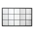 thumbnail image 1 of Benzara BM241190 Mirror with Sleek Grid Design Metal Frame, Black, 1 of 1