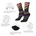 thumbnail image 3 of Sigee Colorful Dragon Head Profile for Contrast Design Soft Moisture-Wicking Socks Crew Casual Athletic Stretchy Loose Middle Tube Socks, 3 of 6