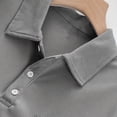thumbnail image 5 of GJSYRH Mens Golf Polo Shirts Short Sleeve Casual Banded Bottom Stretch Classic Fit Solid Knit T-Shirts, 5 of 8