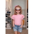 thumbnail image 7 of Arshiner Girls T Shirts Lace Petal Short Sleeves Kids Crewneck Casual Blouse Summer Tops Tees, 7 of 7