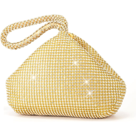 Rhinestone Clutch Purses Evening Handbags for Women's  Elegant Triangle Purse for 1920s Party Wedding