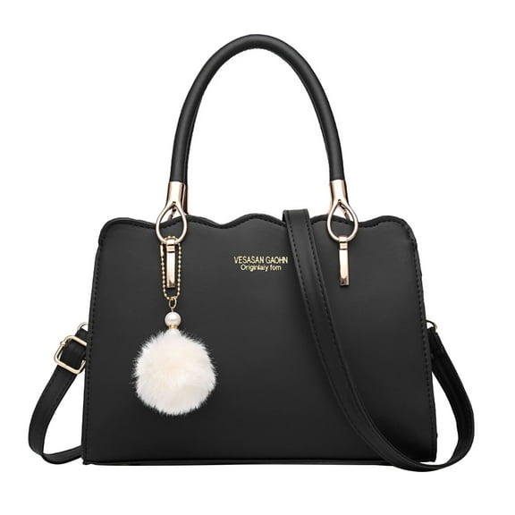 Black Crossbody Bags for Women Fashion Purse And Handbags Leather Top Handle Shoulder Satchel Work Totes