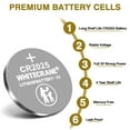 thumbnail image 2 of WHITECRANE CR2025 Lithium Coin Cell Batteries CR 2025 3V Button Battery Long-Lasting for Key Fobs & Watches (20-Pack), 2 of 7