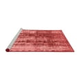 thumbnail image 2 of Ahgly Company Machine Washable Indoor Square Abstract Red Modern Area Rugs, 5' Square, 2 of 4