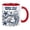 Red, variant on Black and White Boho Mug Celestial, Cute Coffee and Tea Mug, Aquarius Mark Cup, Gift for Pisces, Scorpio Signs, for Close Friends & Loved Ones