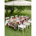 thumbnail image 3 of Outdoor Tablecloth with Umbrella Hole and Zipper, Red Mushrooms Rectangle Table Cloth 60x120 Inch Waterproof Tablecloth, Spring Forest Leaves Butterfly Plants Picnic Table Cover for Patio Camping, 3 of 7