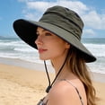 thumbnail image 5 of Outdoor Wide Brim Sun Hat for Women Men, Breathable Fisherman Hat with UV Sun Protection for Travel Hiking Beach Fishing, 5 of 6