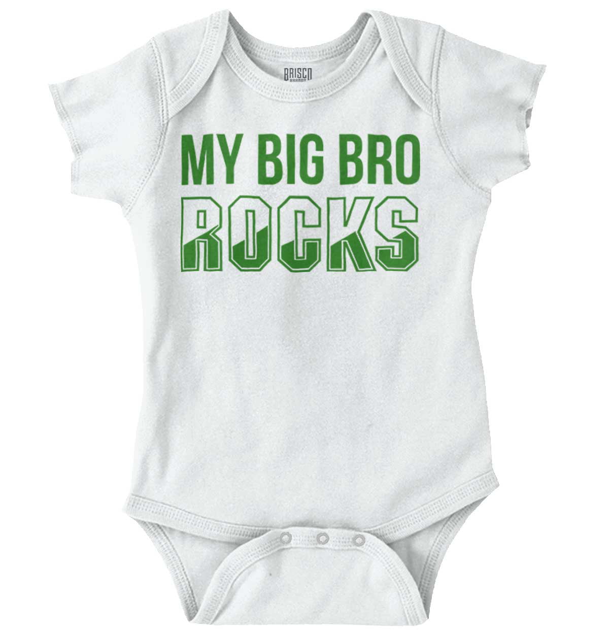 Big Brother Rock Little Brother Roll Novelty Punk Funny Baby Toddler Bodysuit 
