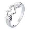 thumbnail image 1 of MasteelfCA Open Finger Ring Decor Ring Heart Hug Rings Couple Hug Rings Wedding Ring Jewelry, 1 of 8