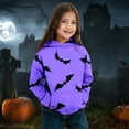thumbnail image 2 of RMGVDSD Girls Halloween Bat Print Hoodie Pullover Tops Long Sleeve Hooded Sweatshirts Fall Winter Outfits Kids Casual Hoodies Loose Fit Fashionable Top 8-9 Years, 2 of 4