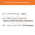 thumbnail image 2 of MAX Advanced Brakes - Front Brake Kit For 2017-2019 Ford Fusion| Carbon Ceramic Brake Pad and Rotor Kit| Cross-Drilled Brake Rotors, 2 of 9