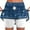 2# Dark Blue, variant on WTXUE Tennis Skirt, Women's Pocket Pants Solid Mid Waist Culottes Short Skirts Skinny Pants Skorts for Woman Pickleball Skirts for Women (Brown, 4XL)