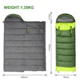 thumbnail image 6 of TOPCHANCES Wearable Sleeping Bag Waterproof for Adults Teens Kids Lightweight Cold Weather Mummy Sleeping Bags with Compression Sack for All Season Outdoors Camping, Hiking (Green, Right), 6 of 11